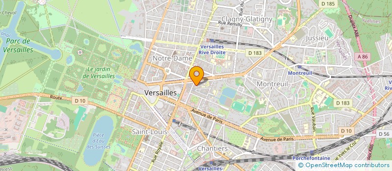 localisation de l'entreprise ALBRAND ET MARROU ARCHITECTES à VERSAILLES