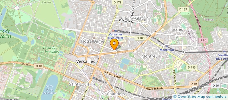 localisation de l'entreprise ALBRAND FORMATION à VERSAILLES