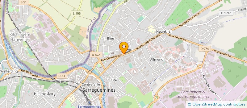 localisation de l'entreprise ALBRECH SARL à SARREGUEMINES
