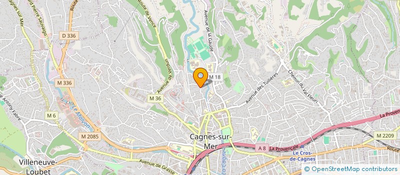 localisation de l'entreprise ALBRENGUES-DHERBEY à CAGNES-SUR-MER