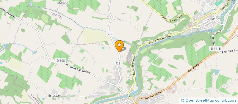 localisation de l'entreprise ALBRET FOURNITURES VINICOLES à LAVARDAC