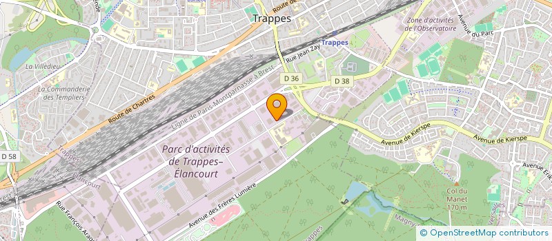 localisation de l'entreprise ALBRIEUX GENIE INFORMATIQUE SA à TRAPPES