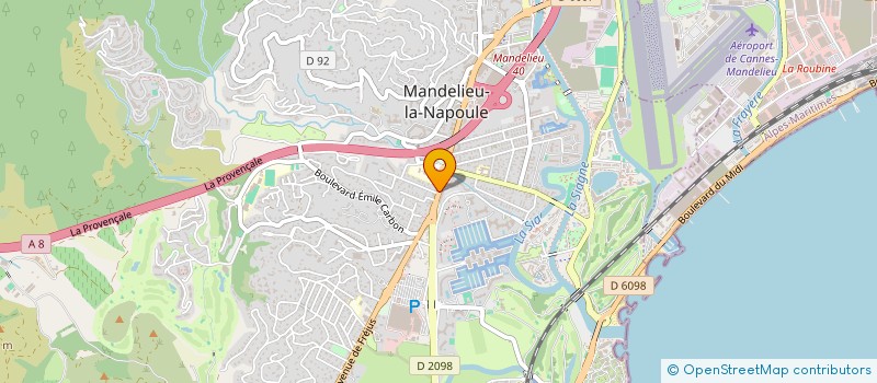 localisation de l'entreprise ALBRU à MANDELIEU-LA-NAPOULE