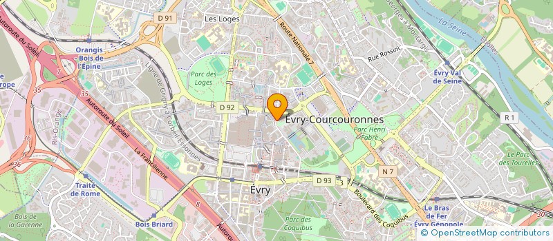 localisation de l'entreprise ALBYS à EVRY-COURCOURONNES