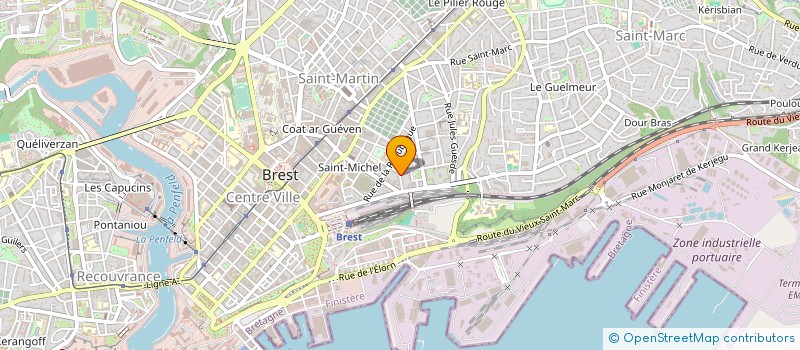 localisation de l'entreprise ALC ASSISTANCE LOGISTIQUE COLIS COURRIER à BREST