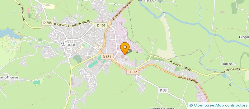 localisation de l'entreprise ALC DISTRIBUTION à MAURIAC