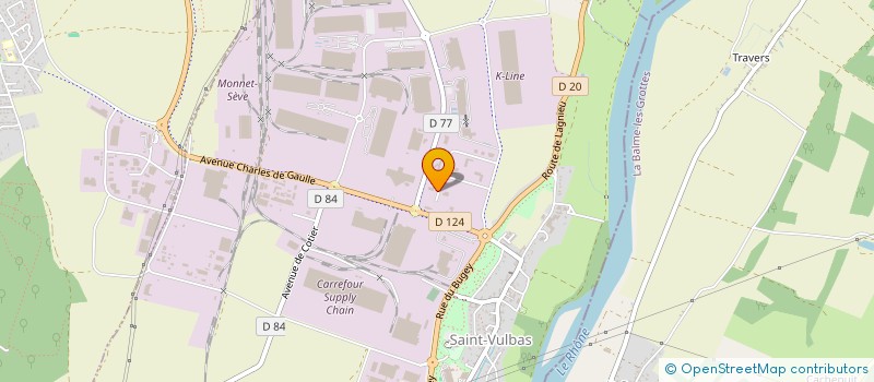 localisation de l'entreprise ALC GENIE CLIMATIQUE à SAINT-VULBAS