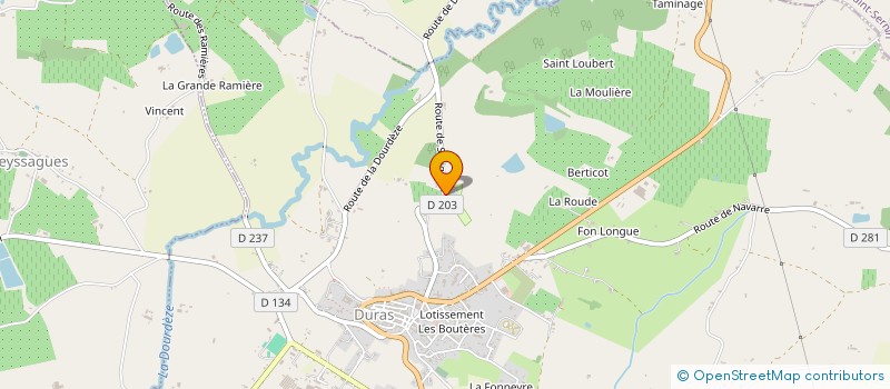 localisation de l'entreprise ALCAMP  DURAS