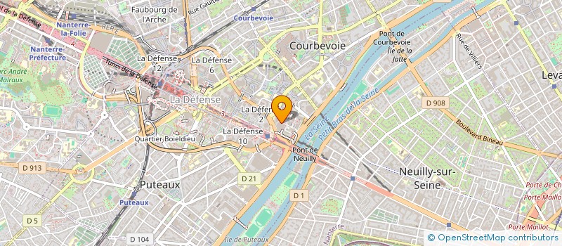 localisation de l'entreprise ALCAN TRADING AG à COURBEVOIE