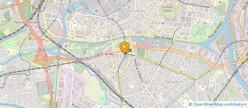 localisation de l'entreprise ALCANE GESTION à STRASBOURG