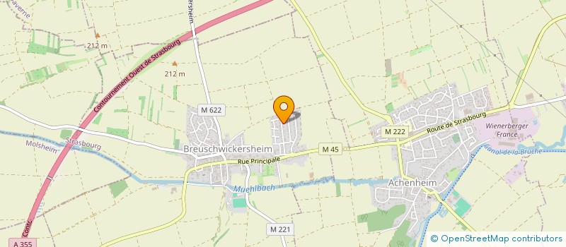 localisation de l'entreprise ALCARO  BREUSCHWICKERSHEIM