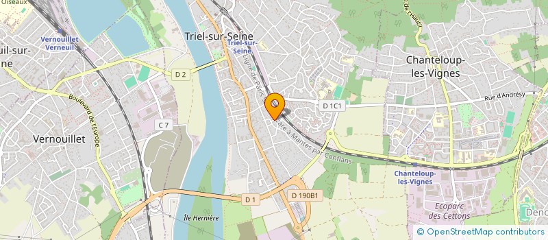 localisation de l'entreprise ALCASANA  TRIEL-SUR-SEINE