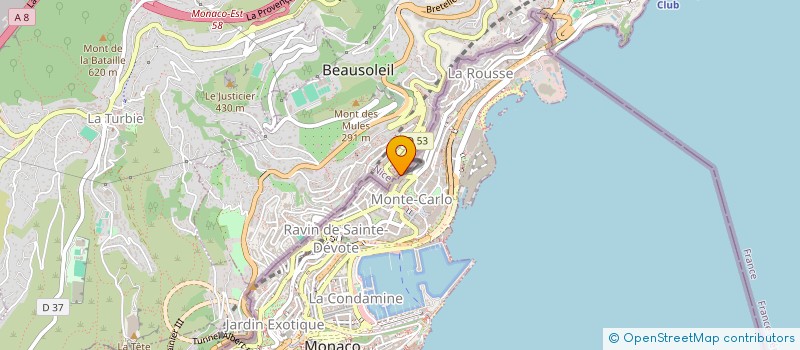localisation de l'entreprise ALCAZAR COIFFURE à BEAUSOLEIL