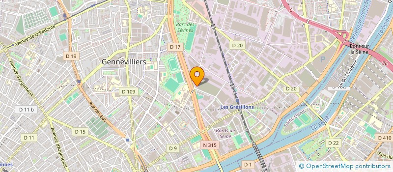 localisation de l'entreprise ALCINE INFORMATIQUE à GENNEVILLIERS