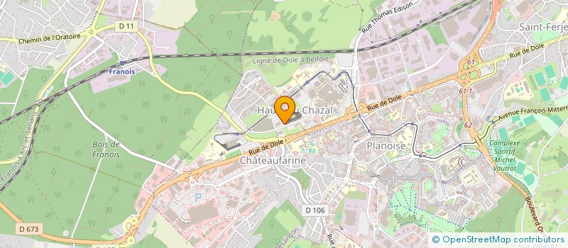 localisation de l'entreprise ALCIS  BESANCON