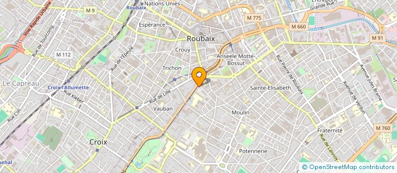 localisation de l'entreprise ALCOMAT à ROUBAIX