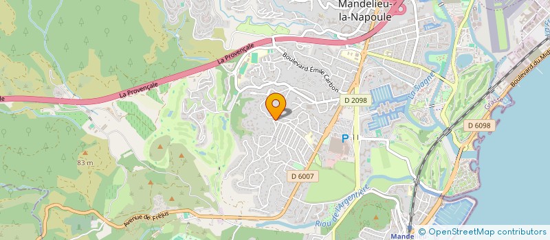 localisation de l'entreprise ALCOOL ASSISTANCE ALPES MARITIMES à MANDELIEU-LA-NAPOULE