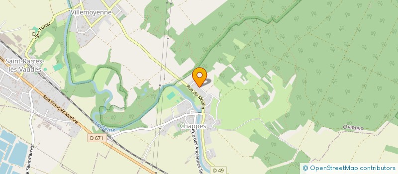 localisation de l'entreprise ALCOOL ASSISTANCE DE L AUBE  CHAPPES