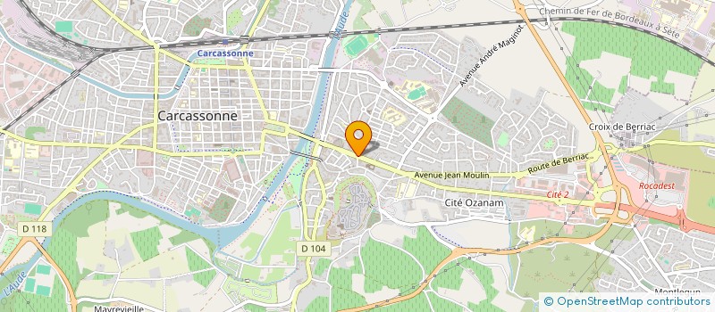 localisation de l'entreprise ALCOOL ASSISTANCE DE L'AUDE à CARCASSONNE