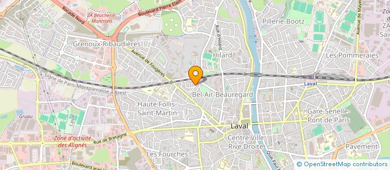 localisation de l'entreprise ALCOOL ASSISTANCE DE LA MAYENNE  LAVAL