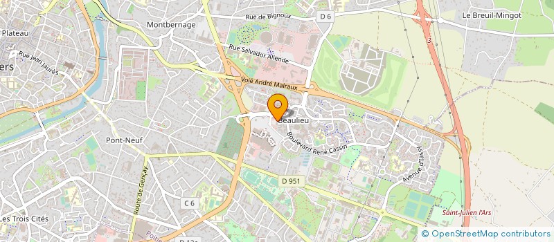 localisation de l'entreprise ALCOOL ECOUTE JOIE SANTE VIENNE à POITIERS