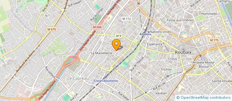 localisation de l'entreprise ALCOROMEL  ROUBAIX