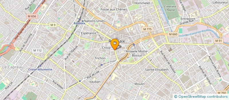 localisation de l'entreprise ALCOVE  ROUBAIX