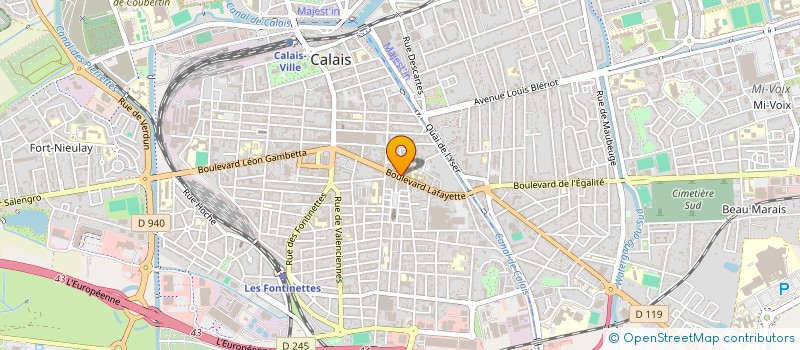 localisation de l'entreprise ALCOVE à CALAIS