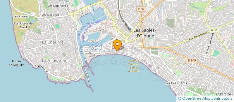 localisation de l'entreprise ALCOVER COURTAGE à LES SABLES D'OLONNE