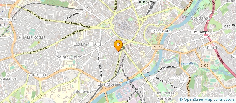 localisation de l'entreprise ALCYCOR à LIMOGES