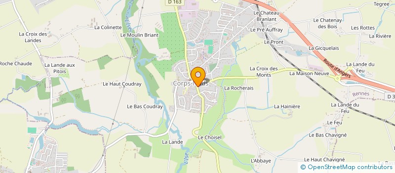 localisation de l'entreprise ALD  CORPS-NUDS