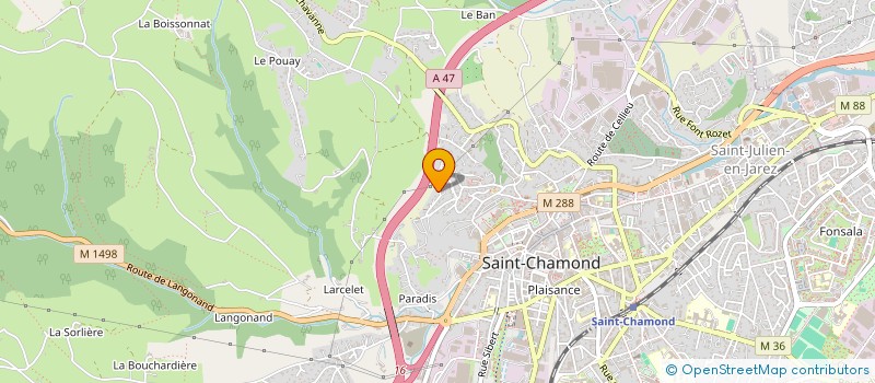 localisation de l'entreprise ALD INVESTISSEMENT  SAINT-CHAMOND