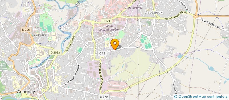 localisation de l'entreprise ALD TAXI  DAVEZIEUX