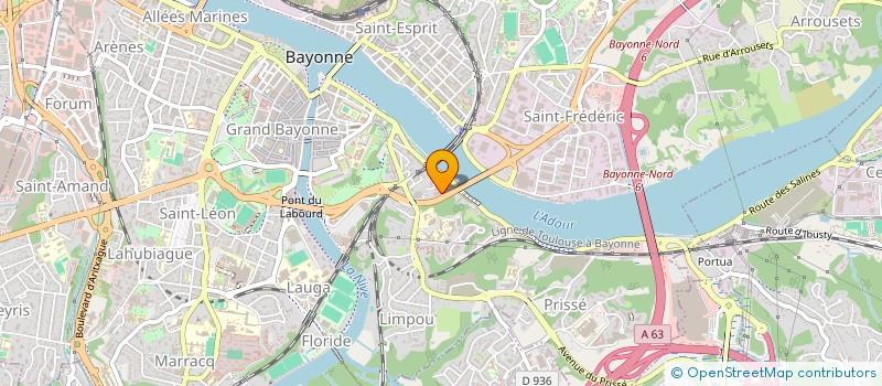 localisation de l'entreprise ALDAZIA à BAYONNE