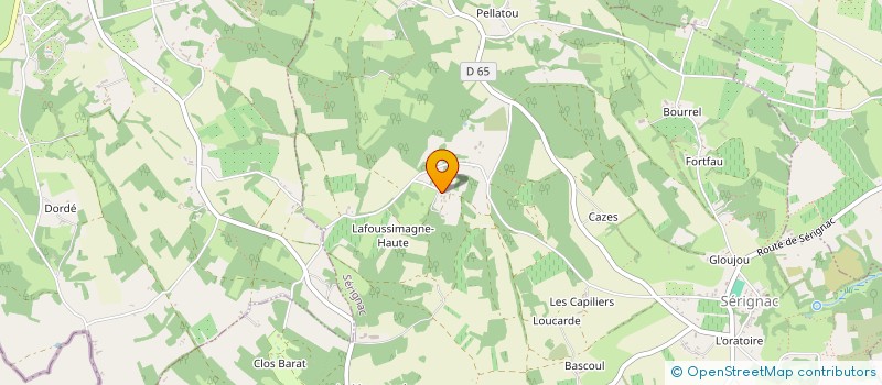 localisation de l'entreprise ALDEBERT à SERIGNAC