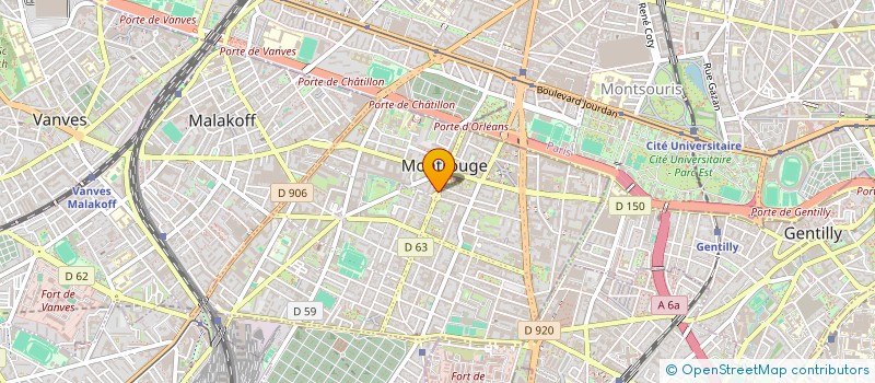 localisation de l'entreprise ALDENA à MONTROUGE