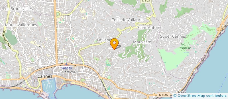 localisation de l'entreprise ALDERICO à CANNES