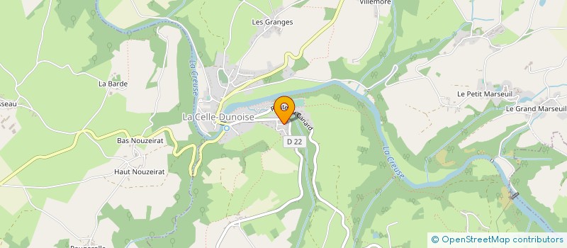 localisation de l'entreprise ALDESA (ACCUEIL LOISIRS ET DEVELOPPEMENT DE SAVOIRS) à LA CELLE-DUNOISE