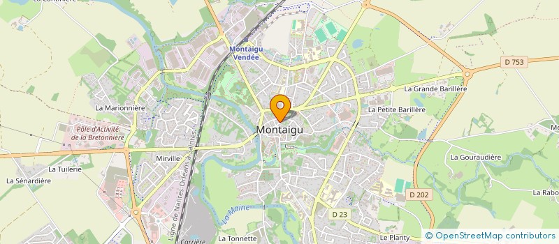 localisation de l'entreprise ALDI BOUFFERE à MONTAIGU-VENDEE
