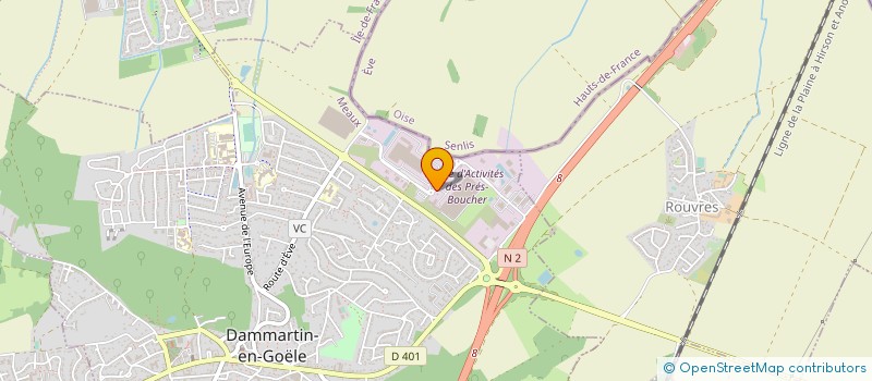 localisation de l'entreprise ALDI MARCHE 16 à DAMMARTIN-EN-GOELE