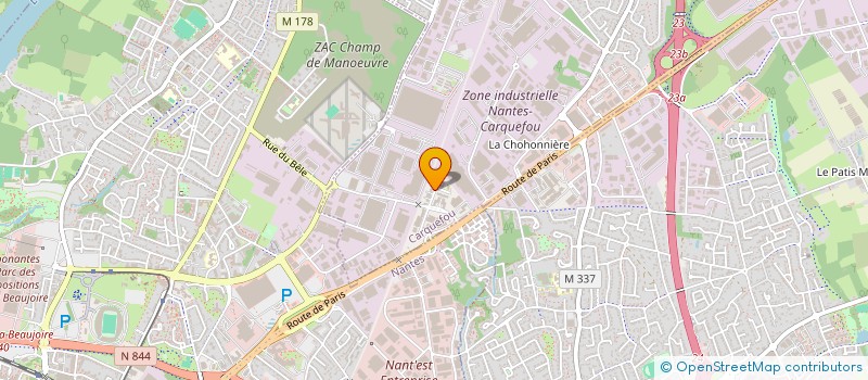 localisation de l'entreprise ALDINEA à CARQUEFOU