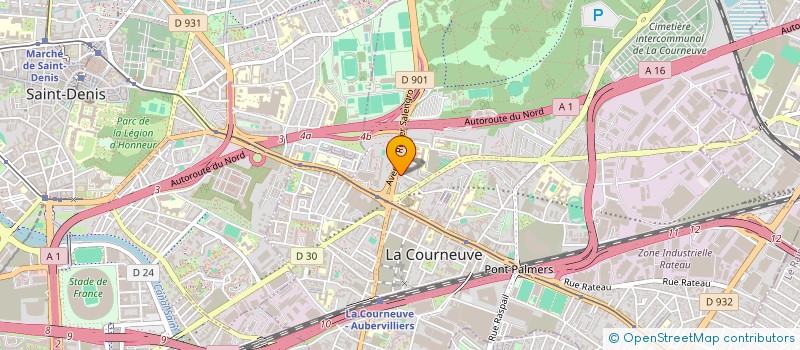 localisation de l'entreprise ALEC BAT à LA COURNEUVE