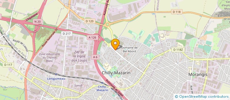 localisation de l'entreprise ALEEN ESTHETIQUE à CHILLY-MAZARIN