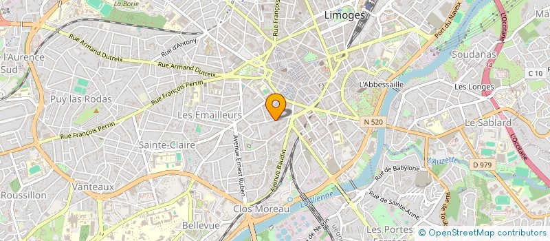 localisation de l'entreprise ALEGRIA à LIMOGES