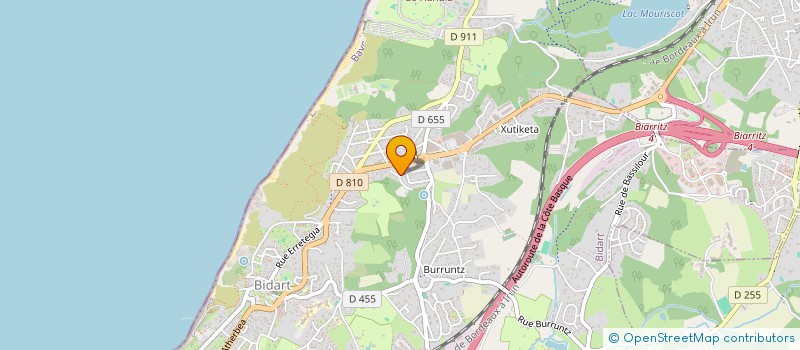 localisation de l'entreprise ALEGRIA à BIDART