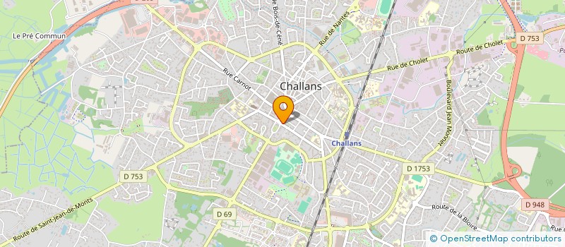 localisation de l'entreprise ALEGRIA DANCA à CHALLANS