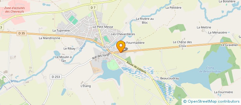 localisation de l'entreprise ALEMA USINAGE PRECISION à ARON