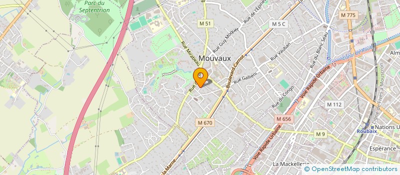 localisation de l'entreprise ALEN BATIMENT  MOUVAUX