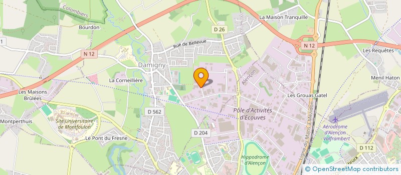 localisation de l'entreprise ALENCON RENOVATION à DAMIGNY