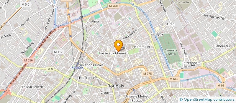 localisation de l'entreprise ALENE à ROUBAIX